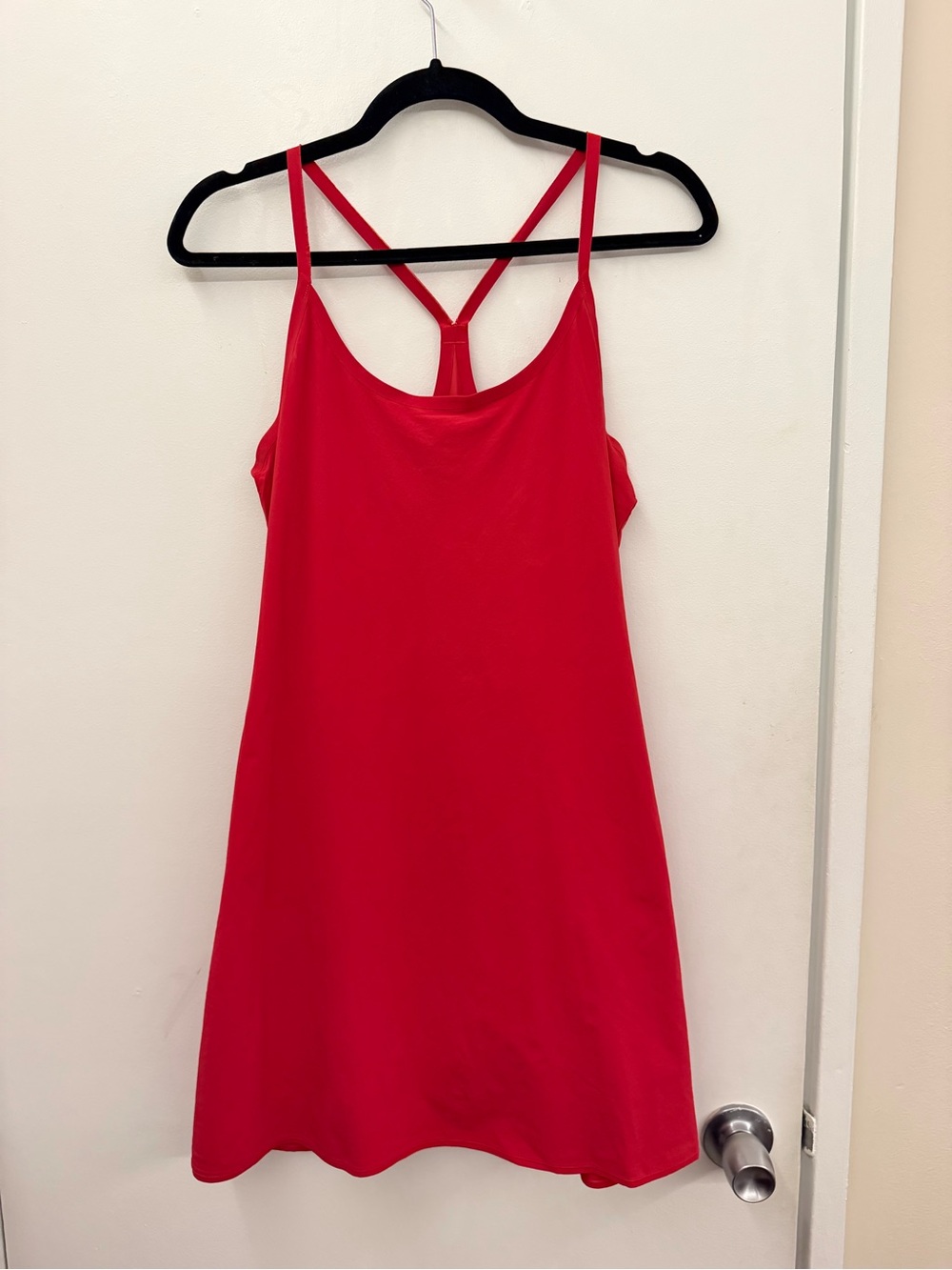 Outdoor Voices Red Exercise Dress with Built-In Shorts